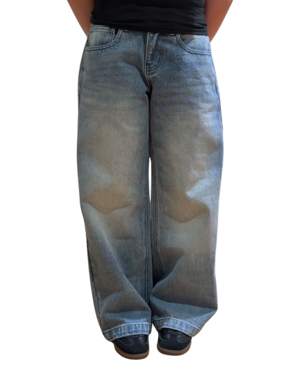 WOMENS LOW RISE BAGGY - WASHED BLUE-Coordom