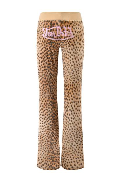 VELOUR TRACKPANT - LEOPARD
