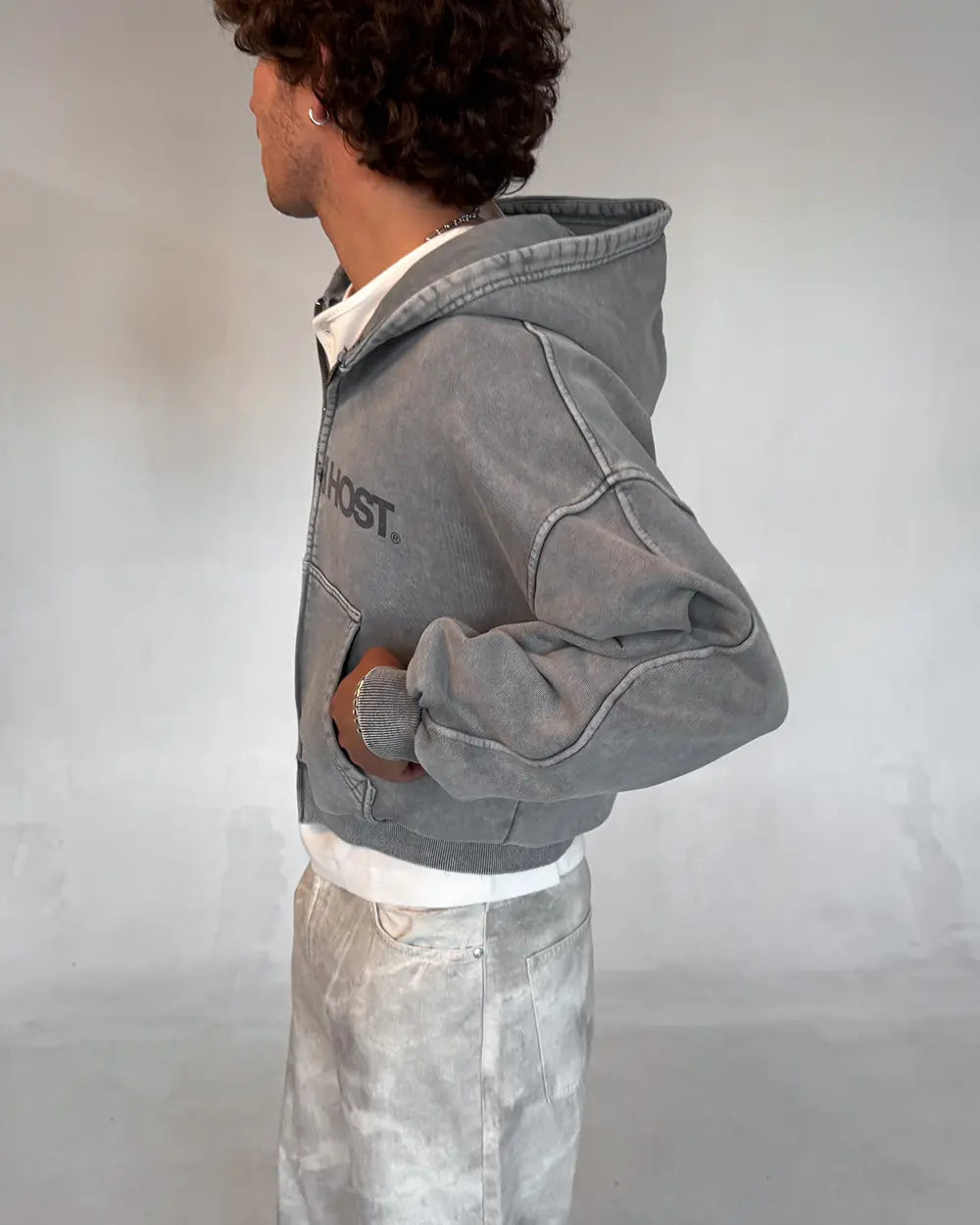 ERODE WAVE ZIPPED HOODIE GREY|Streetwear Oversized Vintage Casual Wear-Coordom