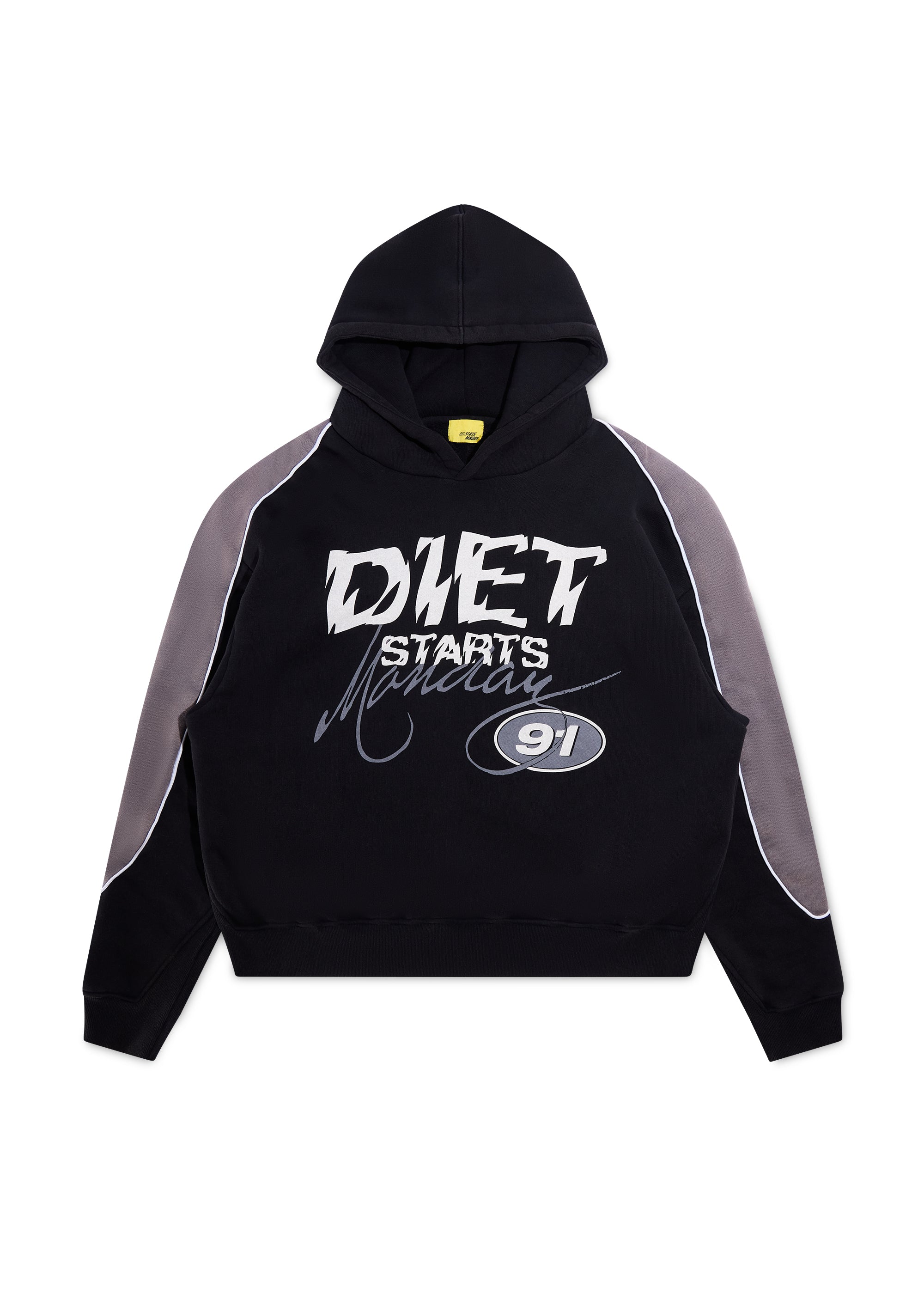 Panel Hoodie - Vintage Black/Grey|Streetwear Oversized Vintage Casual Wear-Coordom