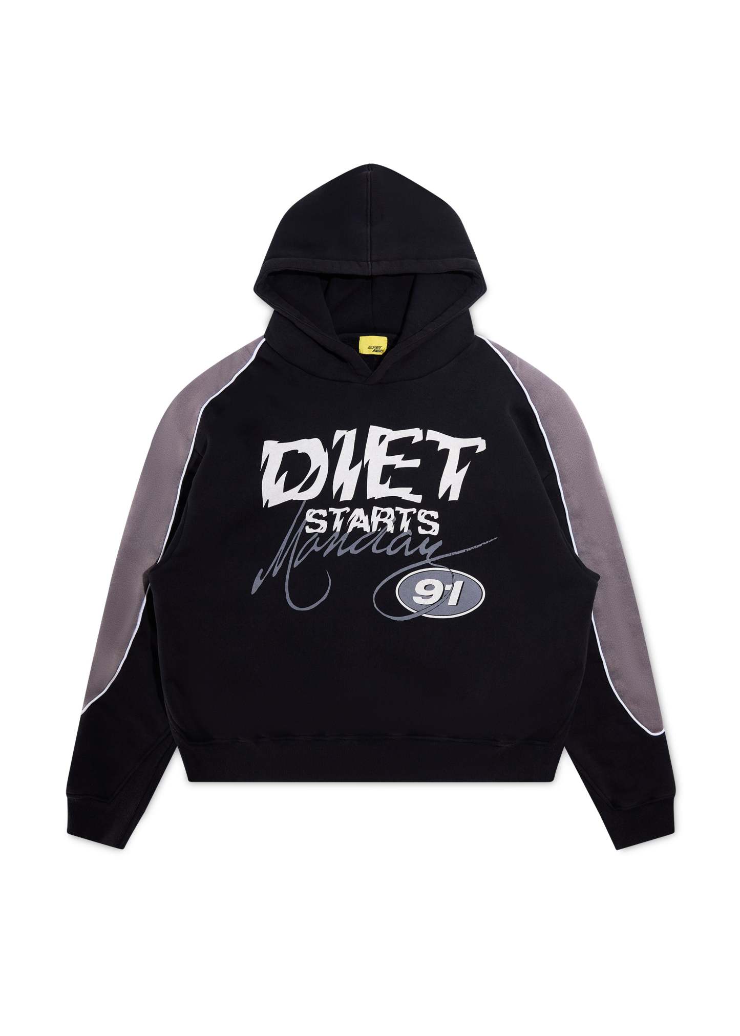 Panel Hoodie - Vintage Black/Grey|Streetwear Oversized Vintage Casual Wear-Coordom