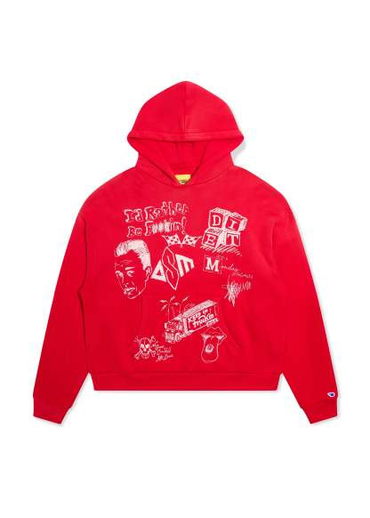 Doodle Hoodie - Red|Streetwear Oversized Vintage Casual Wear-Coordom