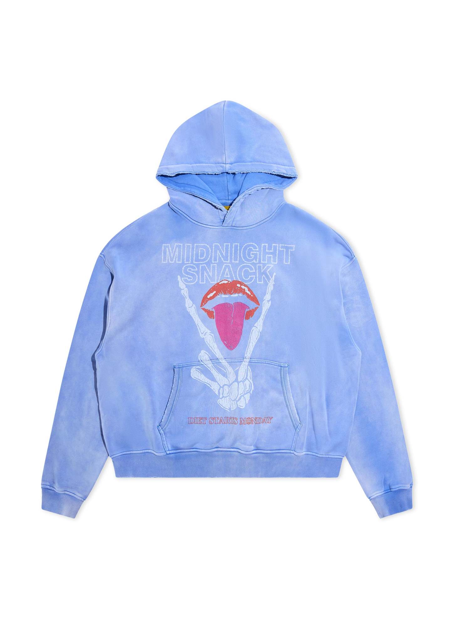 Midnight Snack Hoodie - Washed Blue|Streetwear Oversized Vintage Casual Wear-Coordom