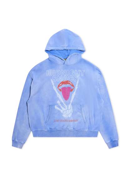 Midnight Snack Hoodie - Washed Blue|Streetwear Oversized Vintage Casual Wear-Coordom