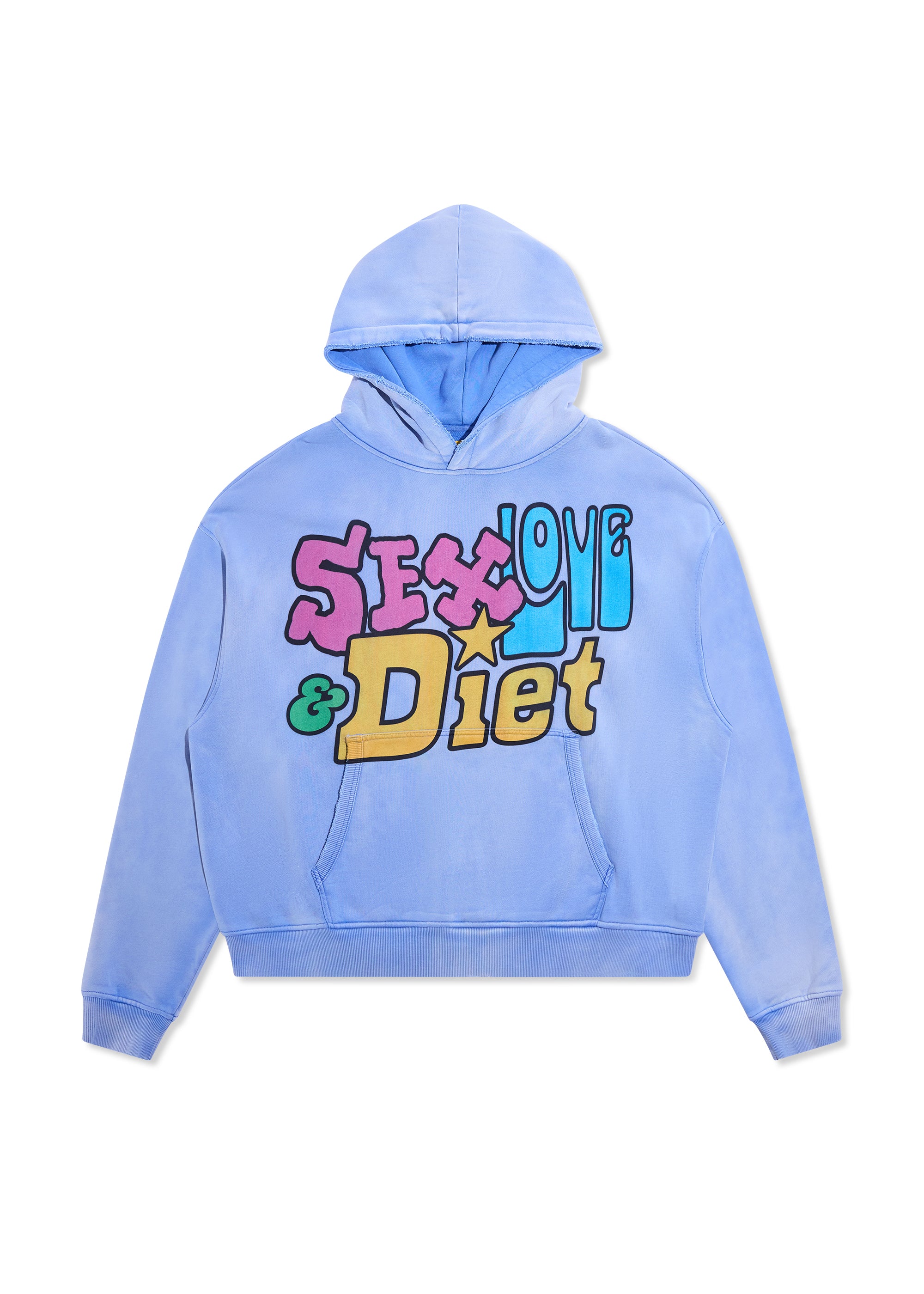 SL&D Hoodie - Washed Blue|Streetwear Oversized Vintage Casual Wear-Coordom