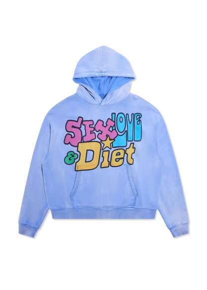 SL&D Hoodie - Washed Blue|Streetwear Oversized Vintage Casual Wear-Coordom