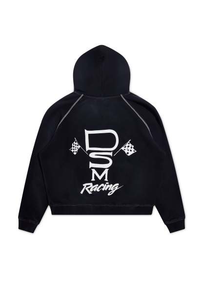Contrast Stitch Hoodie - Vintage Black|Streetwear Oversized Vintage Casual Wear-Coordom