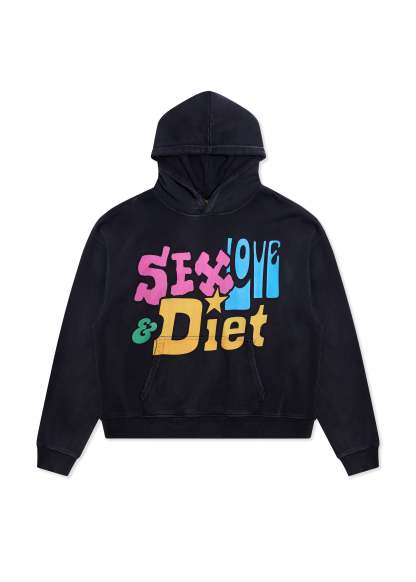 SL&D Hoodie - Vintage Black|Streetwear Oversized Vintage Casual Wear-Coordom