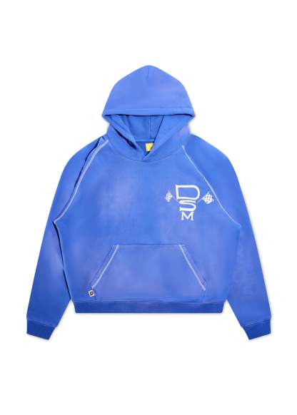 Contrast Stitch Hoodie - Washed Blue|Streetwear Oversized Vintage Casual Wear-Coordom