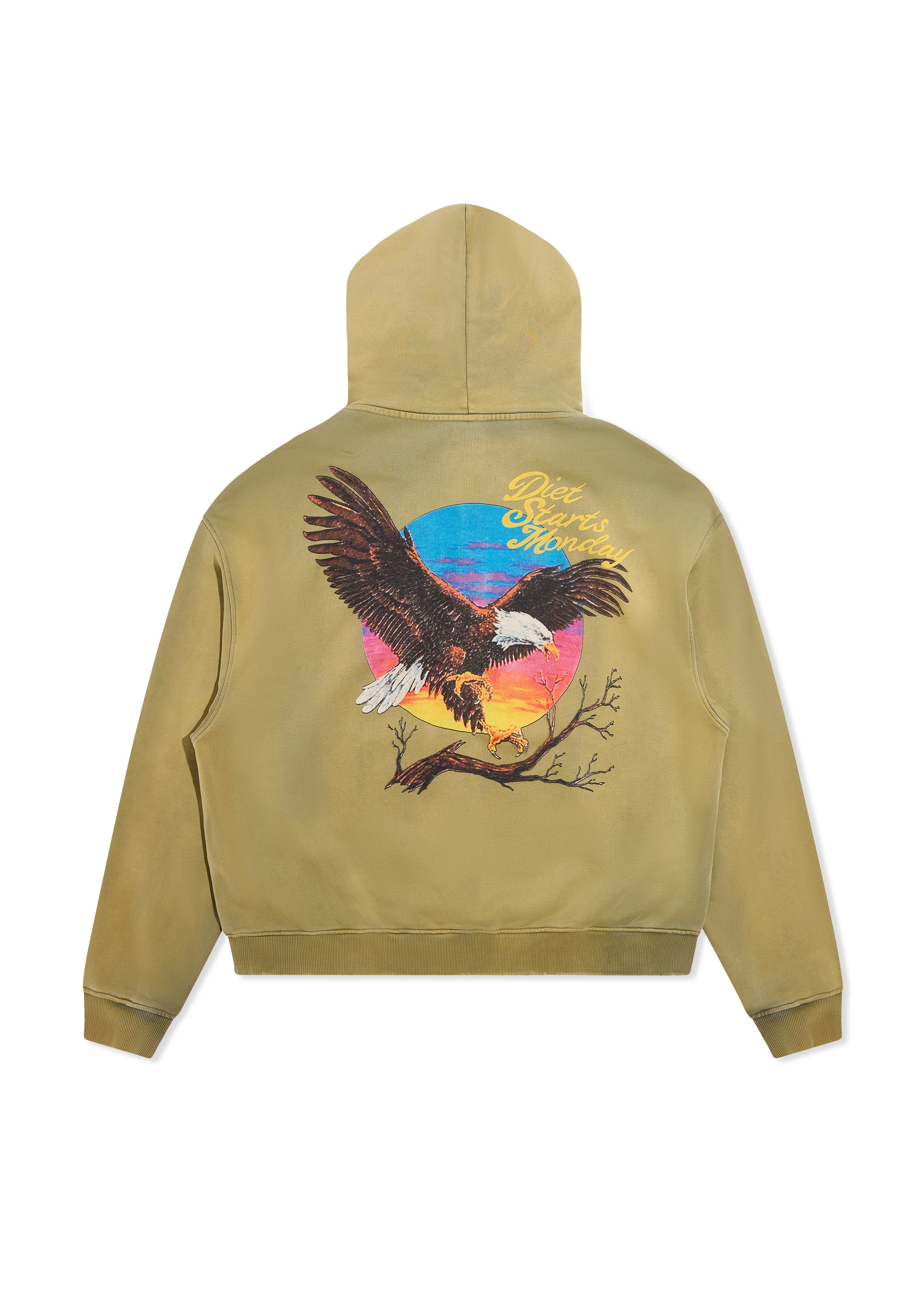 Sunset Hoodie - Washed Olive|Streetwear Oversized Vintage Casual Wear-Coordom