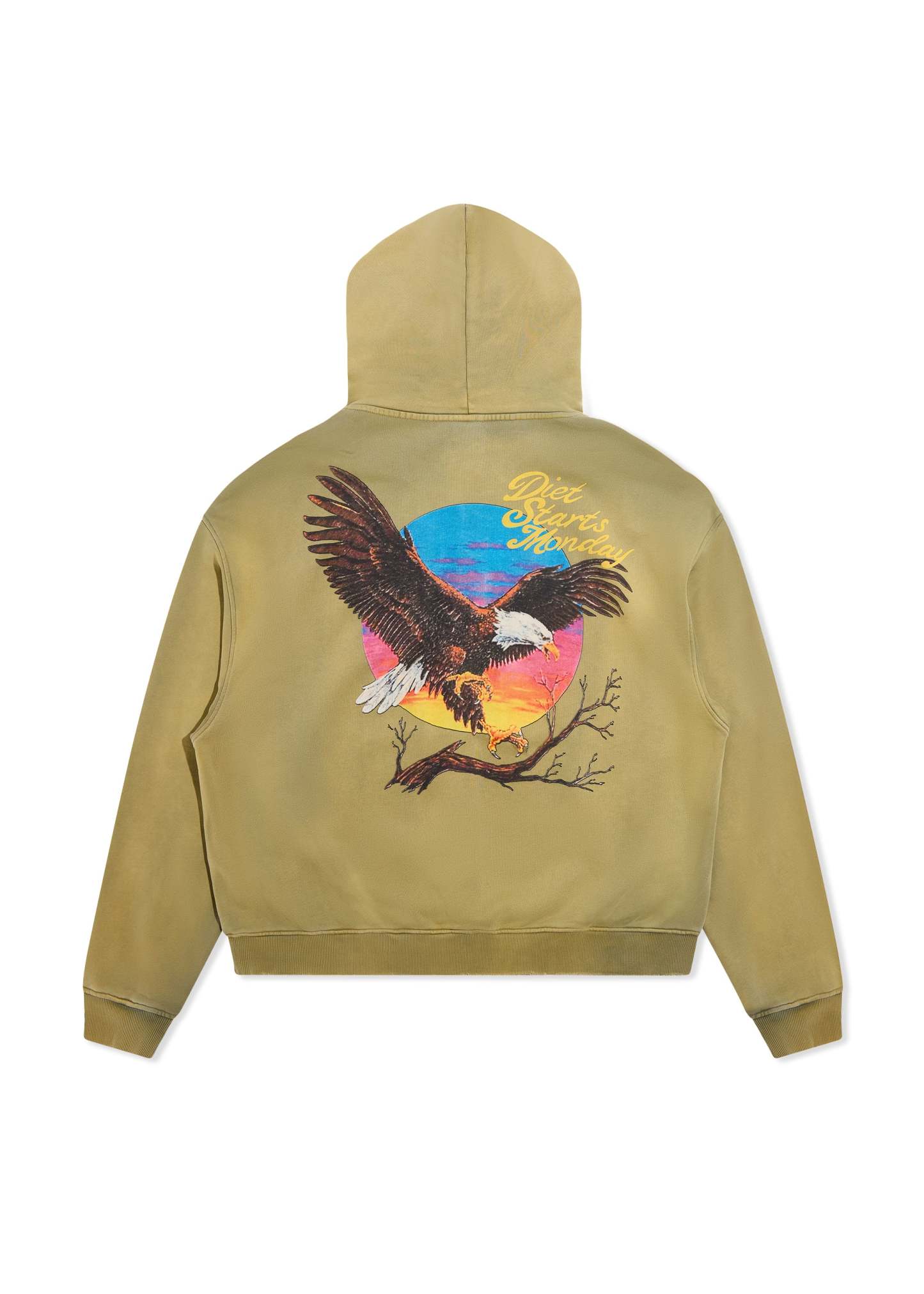 Sunset Hoodie - Washed Olive|Streetwear Oversized Vintage Casual Wear-Coordom