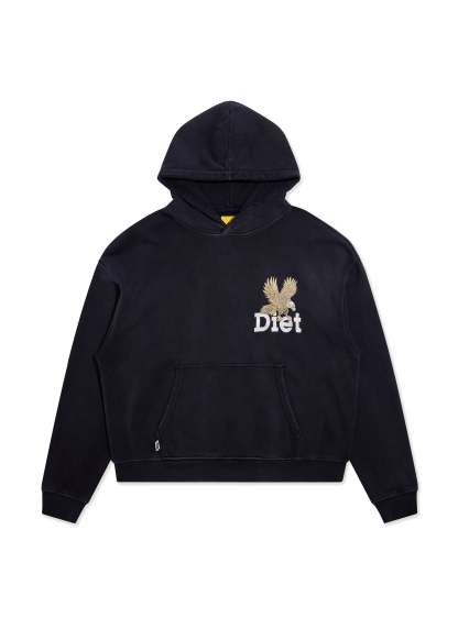 Winged Eagle Hoodie - Vintage Black|Streetwear Oversized Vintage Casual Wear-Coordom