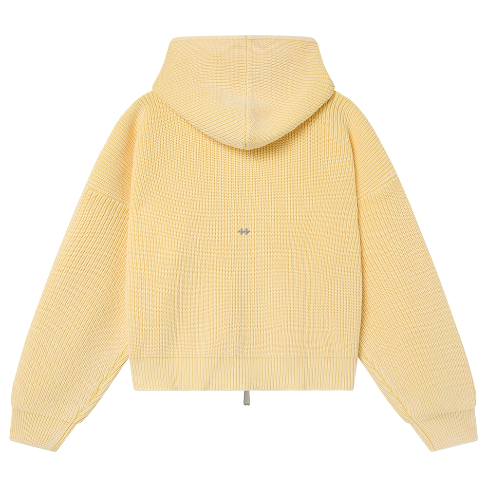 ICONIC KNIT ZIPPER YELLOW|Streetwear Oversized Vintage Casual Wear-Coordom