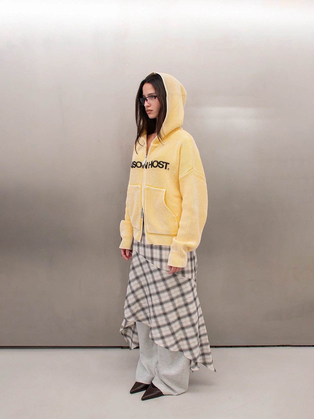 ICONIC KNIT ZIPPER YELLOW|Streetwear Oversized Vintage Casual Wear-Coordom