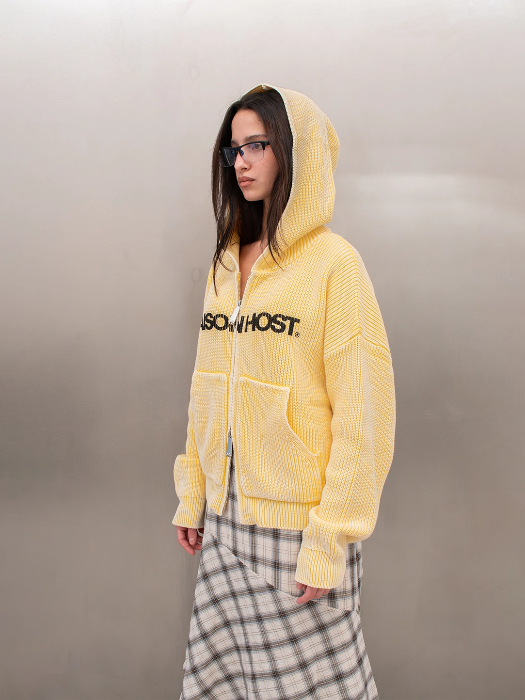 ICONIC KNIT ZIPPER YELLOW|Streetwear Oversized Vintage Casual Wear-Coordom