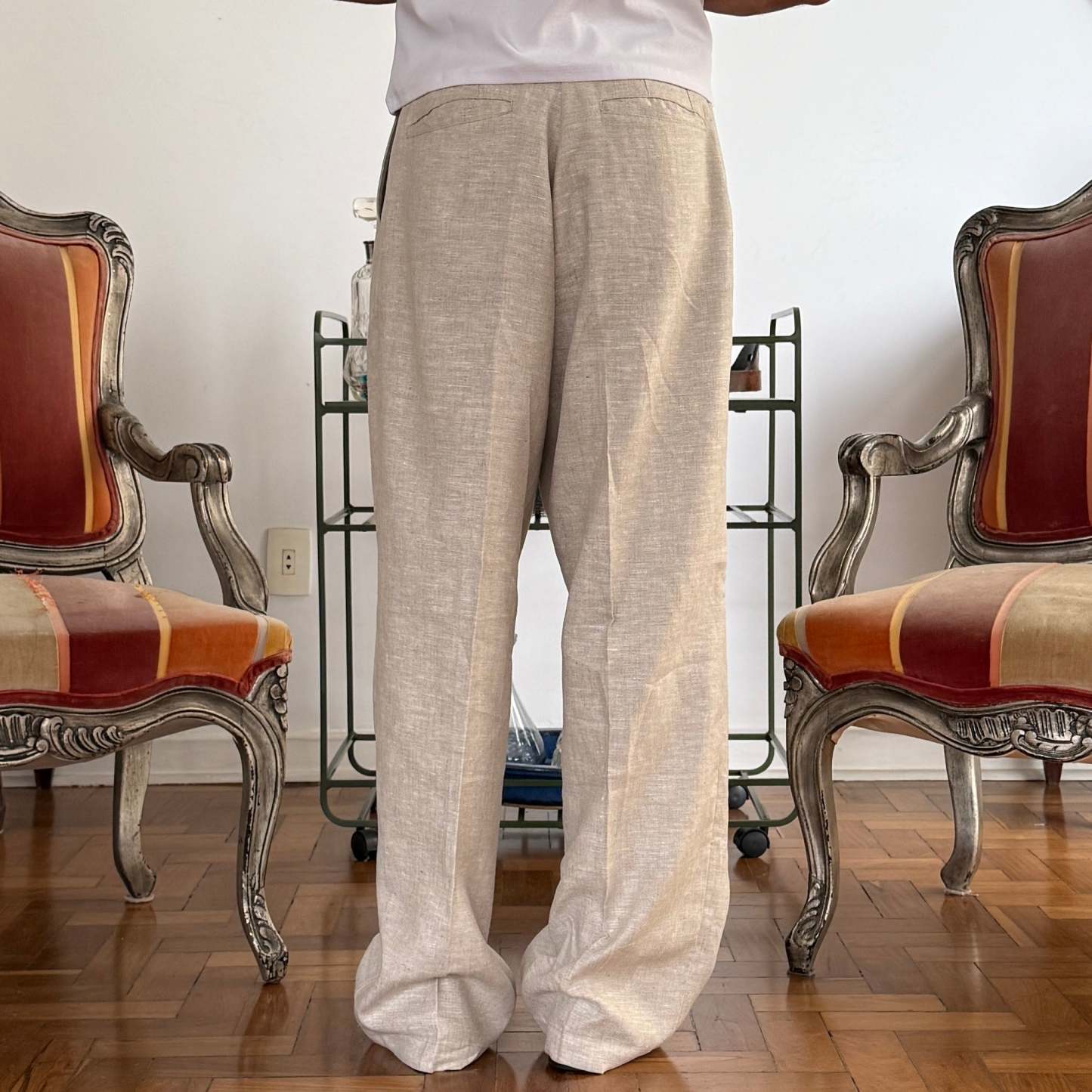 Pure Linen Pants-Coordom