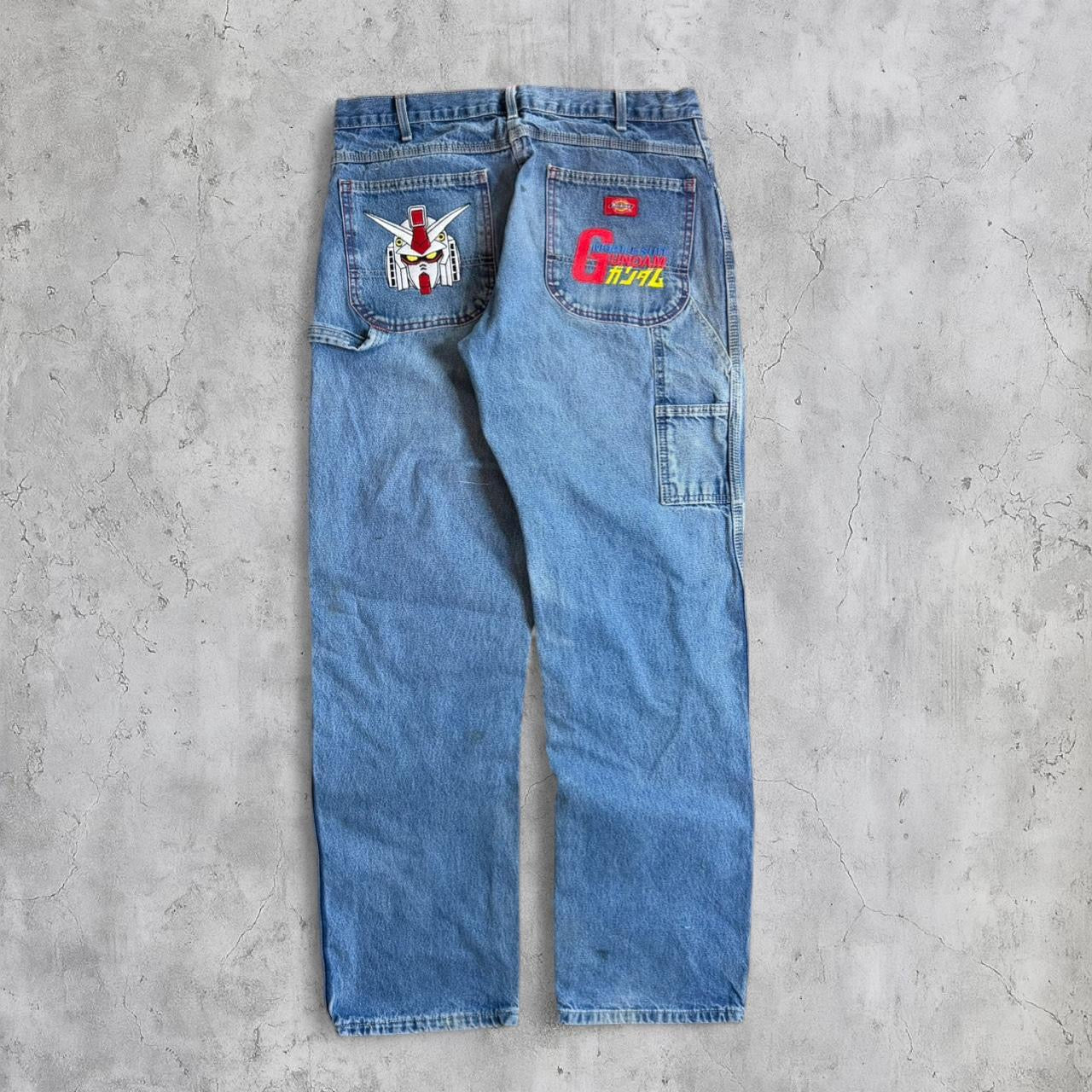 (34X34) GUNDAM EMBROIDERED JEANS-Coordom