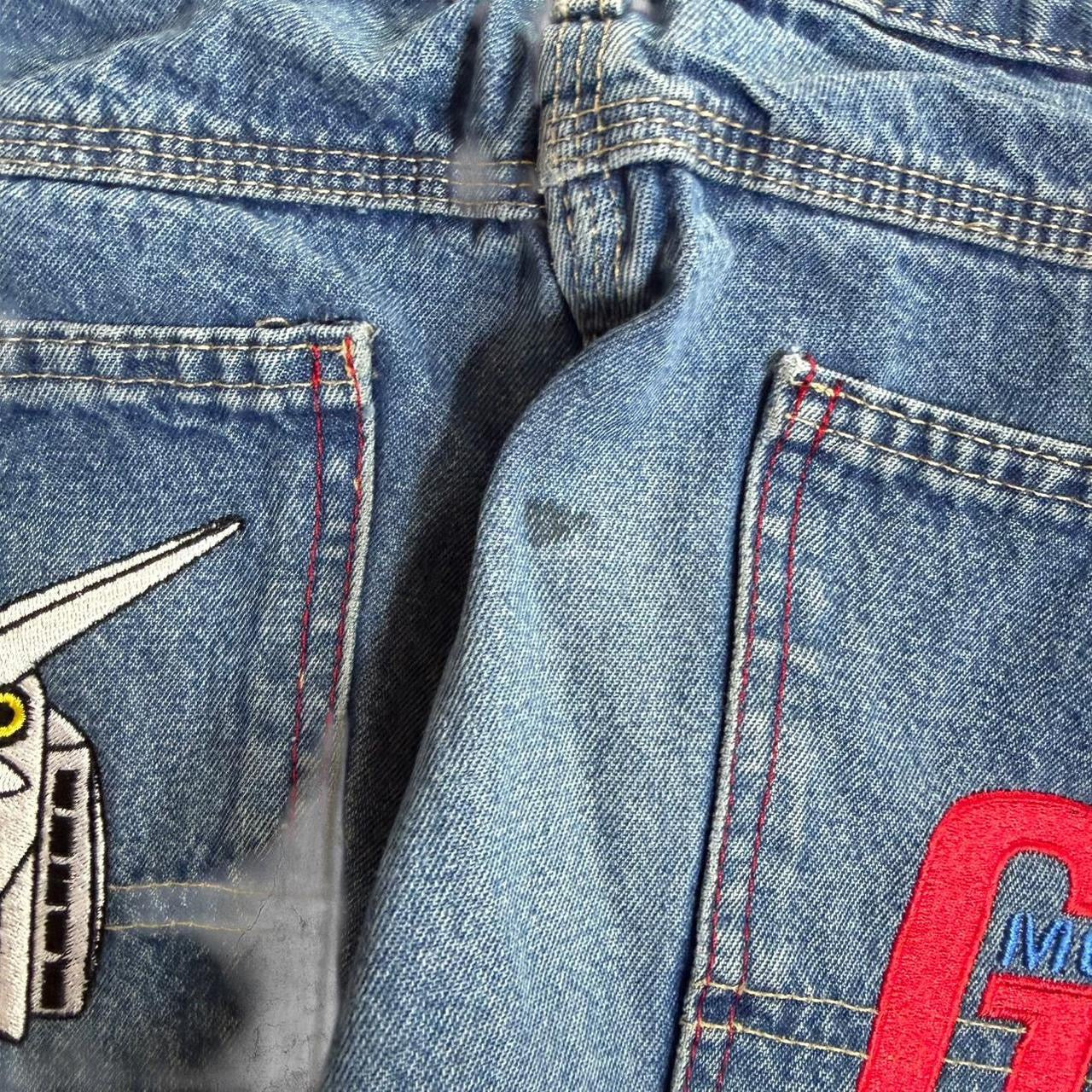 (34X34) GUNDAM EMBROIDERED JEANS-Coordom