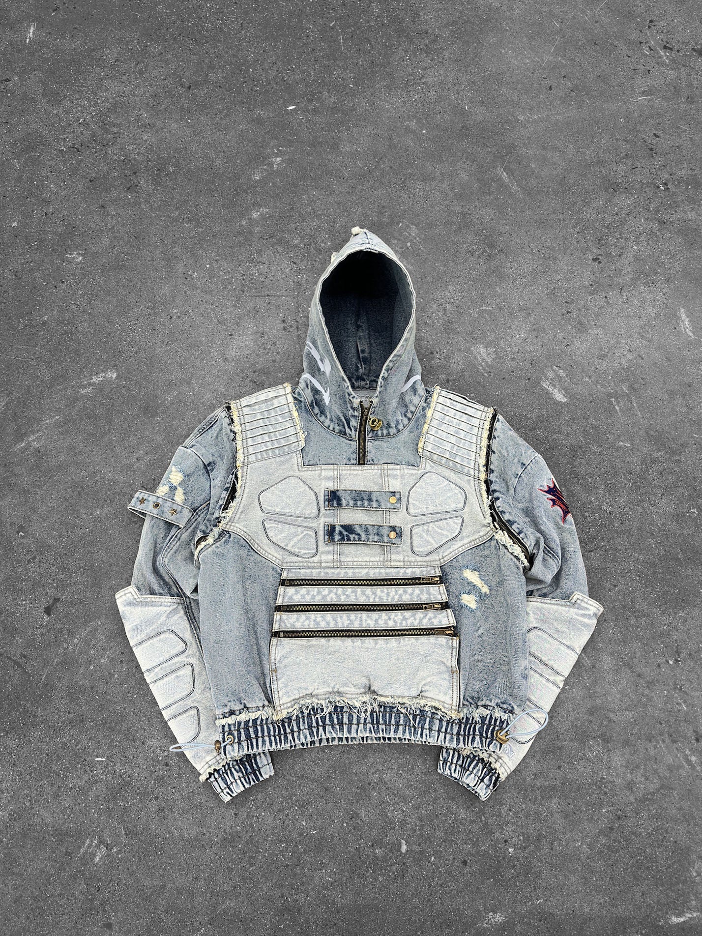 "DRAGON" Denim Hoodie-Coordom