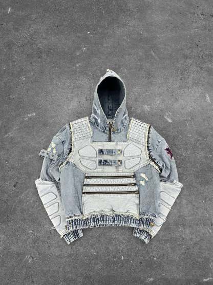"DRAGON" Denim Hoodie-Coordom