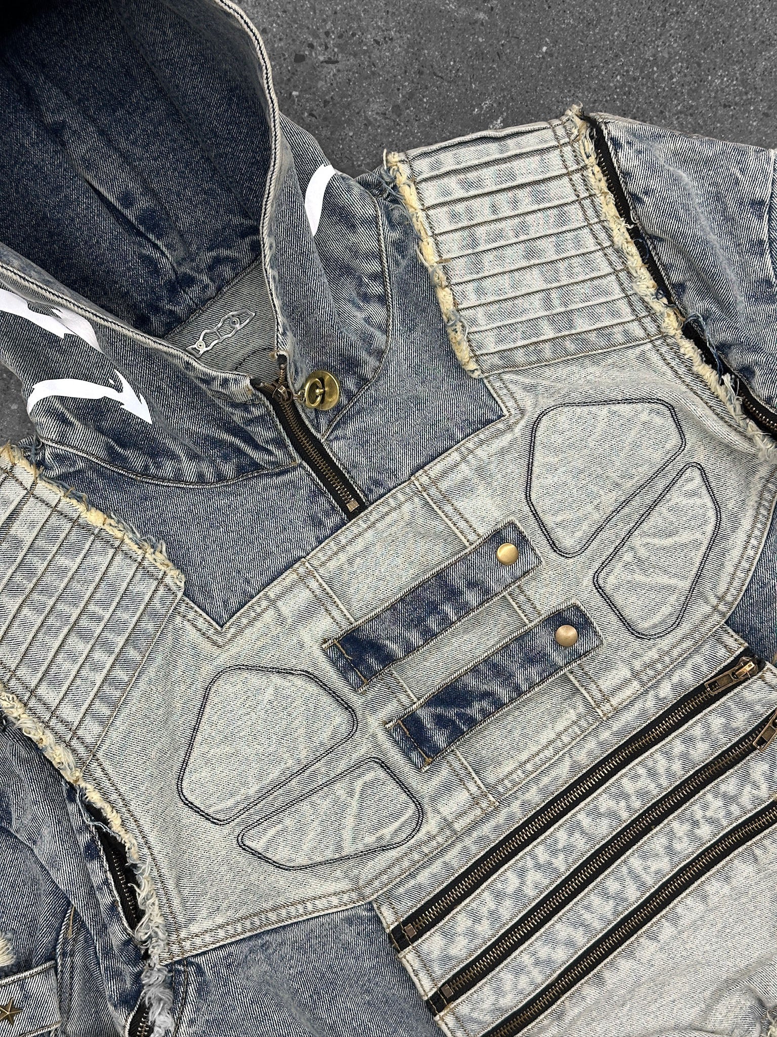 "DRAGON" Denim Hoodie-Coordom