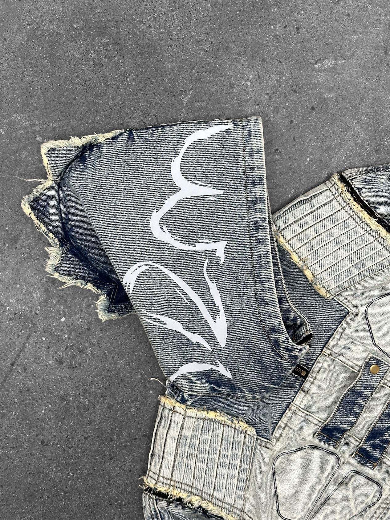 "DRAGON" Denim Hoodie-Coordom