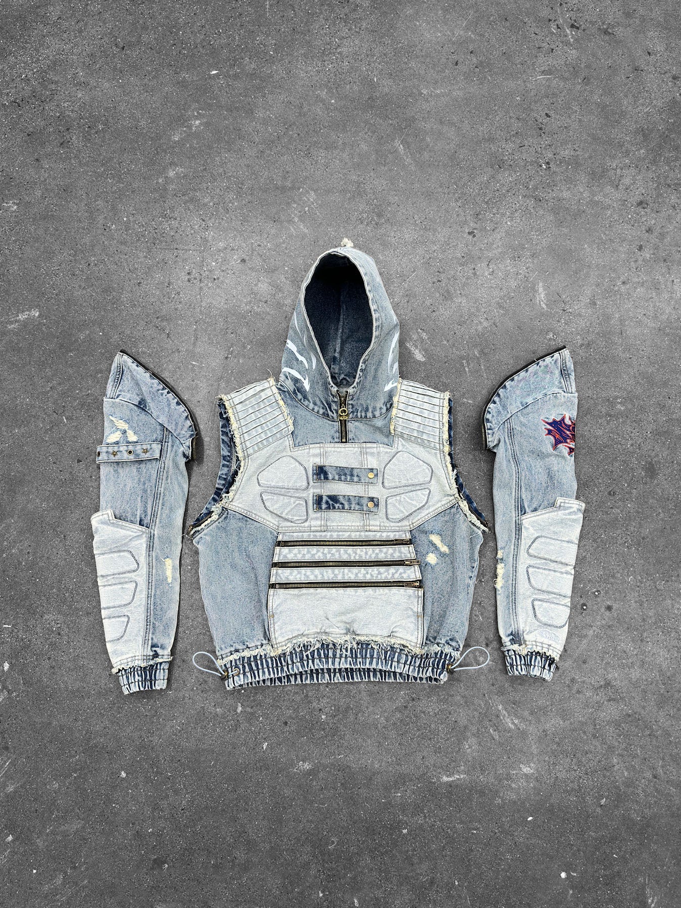 "DRAGON" Denim Hoodie-Coordom