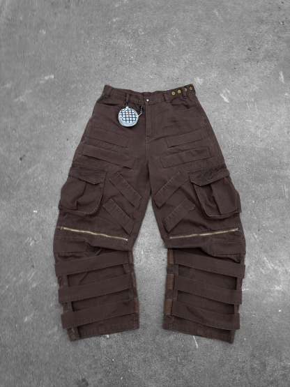 "DRAGON" Cargo Pants Brown-Coordom