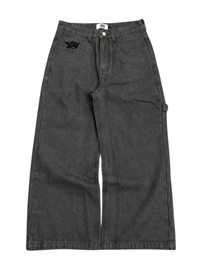 BAGGY DARK GREY JEANS-Coordom
