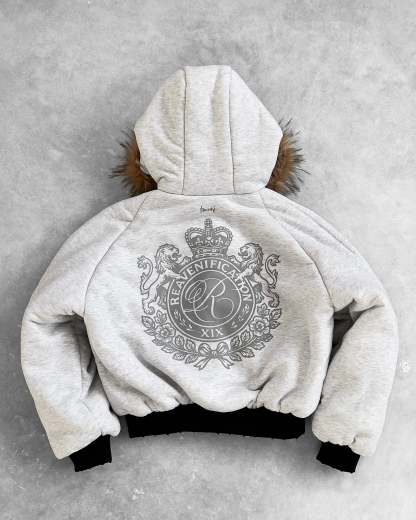 REAVEN BLACK FUR BOMBER JACKET-Coordom