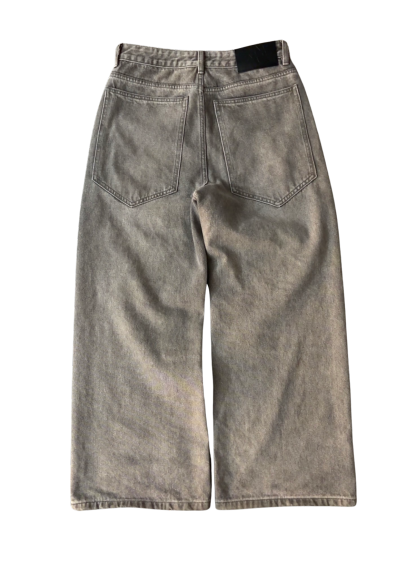 CALIGRAPHY BAGGY JEANS - GREY-Coordom