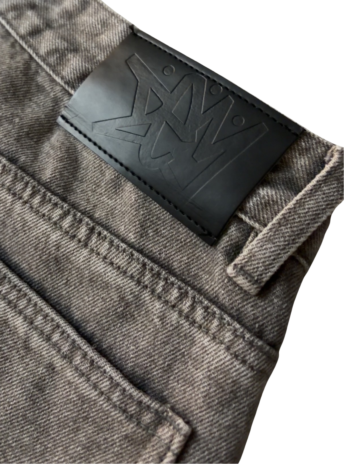 CALIGRAPHY BAGGY JEANS - GREY-Coordom