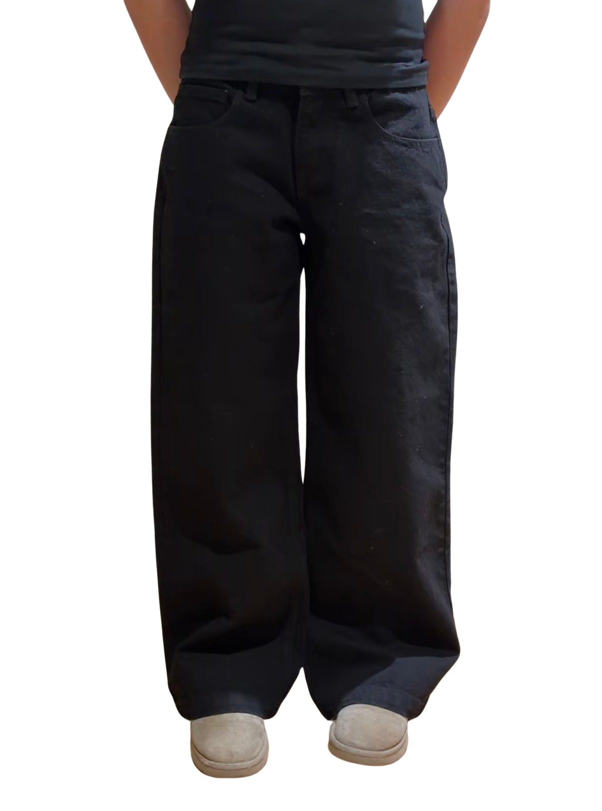 WOMENS LOW RISE BAGGY - BLACK-Coordom