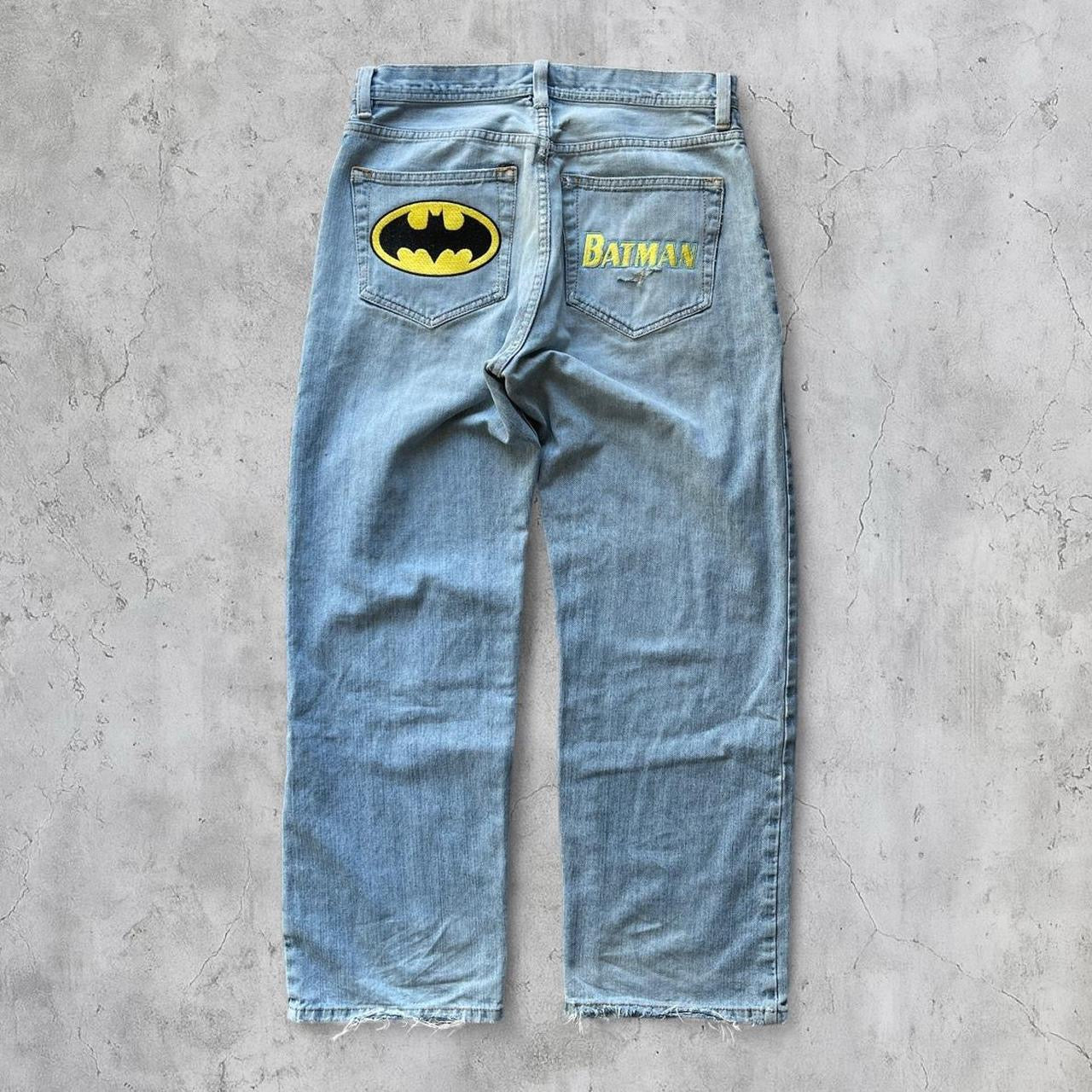 (32X30) BATMAN EMBROIDERED JEANS-Coordom