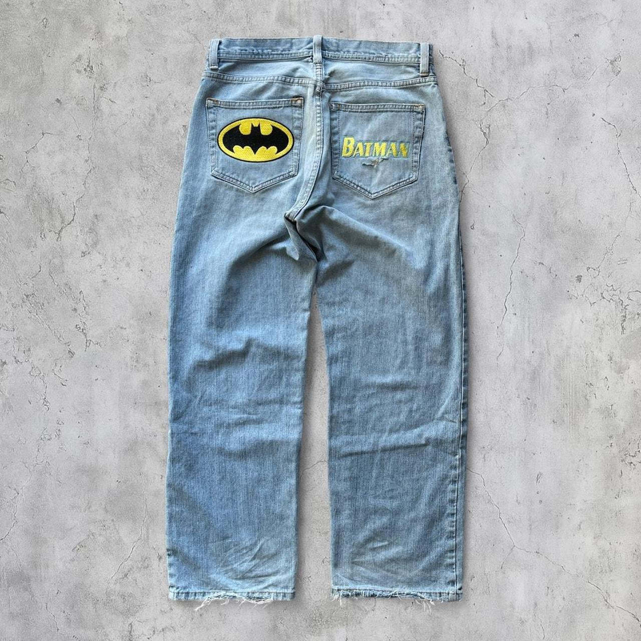 (32X30) BATMAN EMBROIDERED JEANS-Coordom
