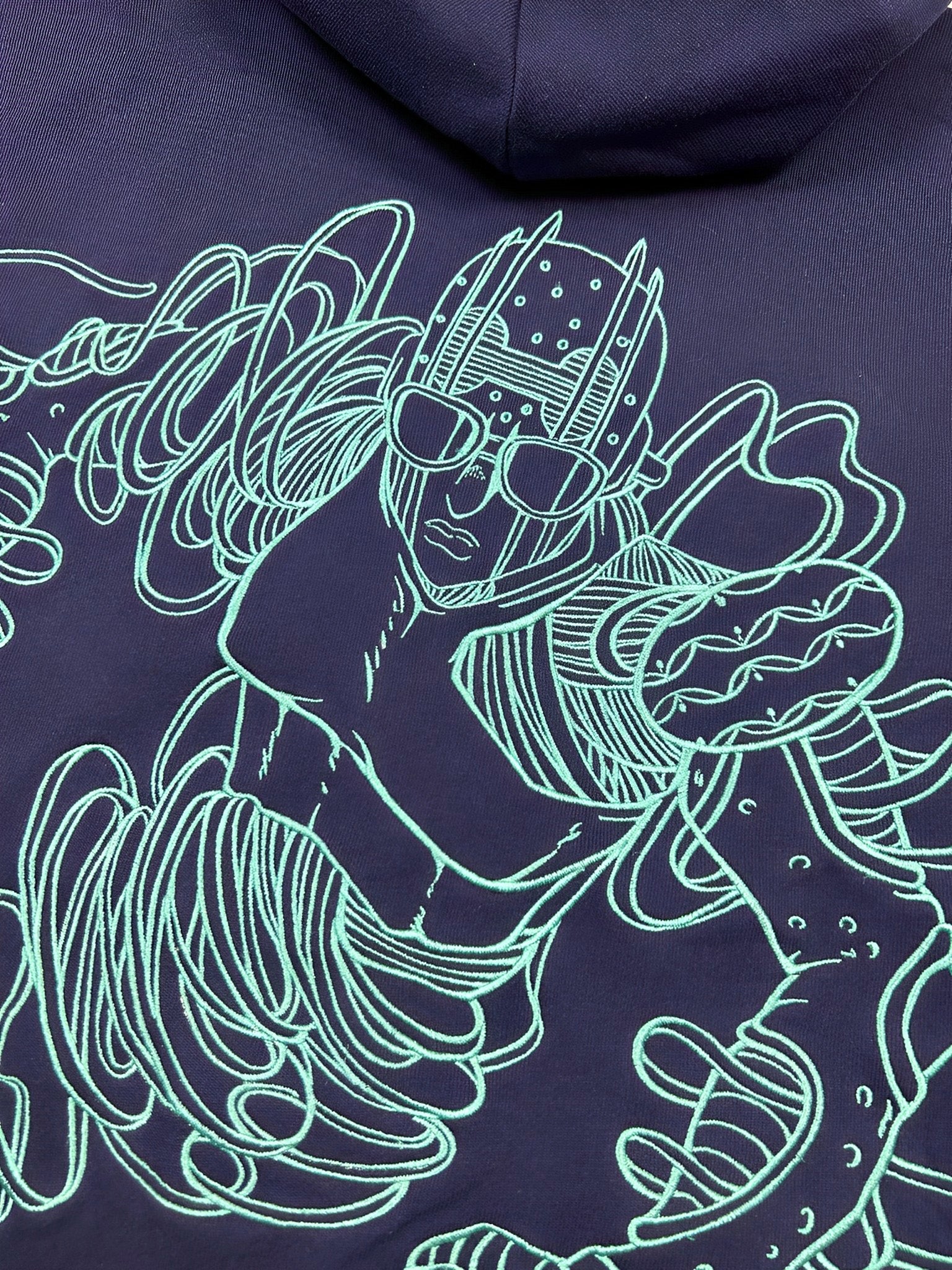 Stone Free Embroidery Hoodie-Coordom