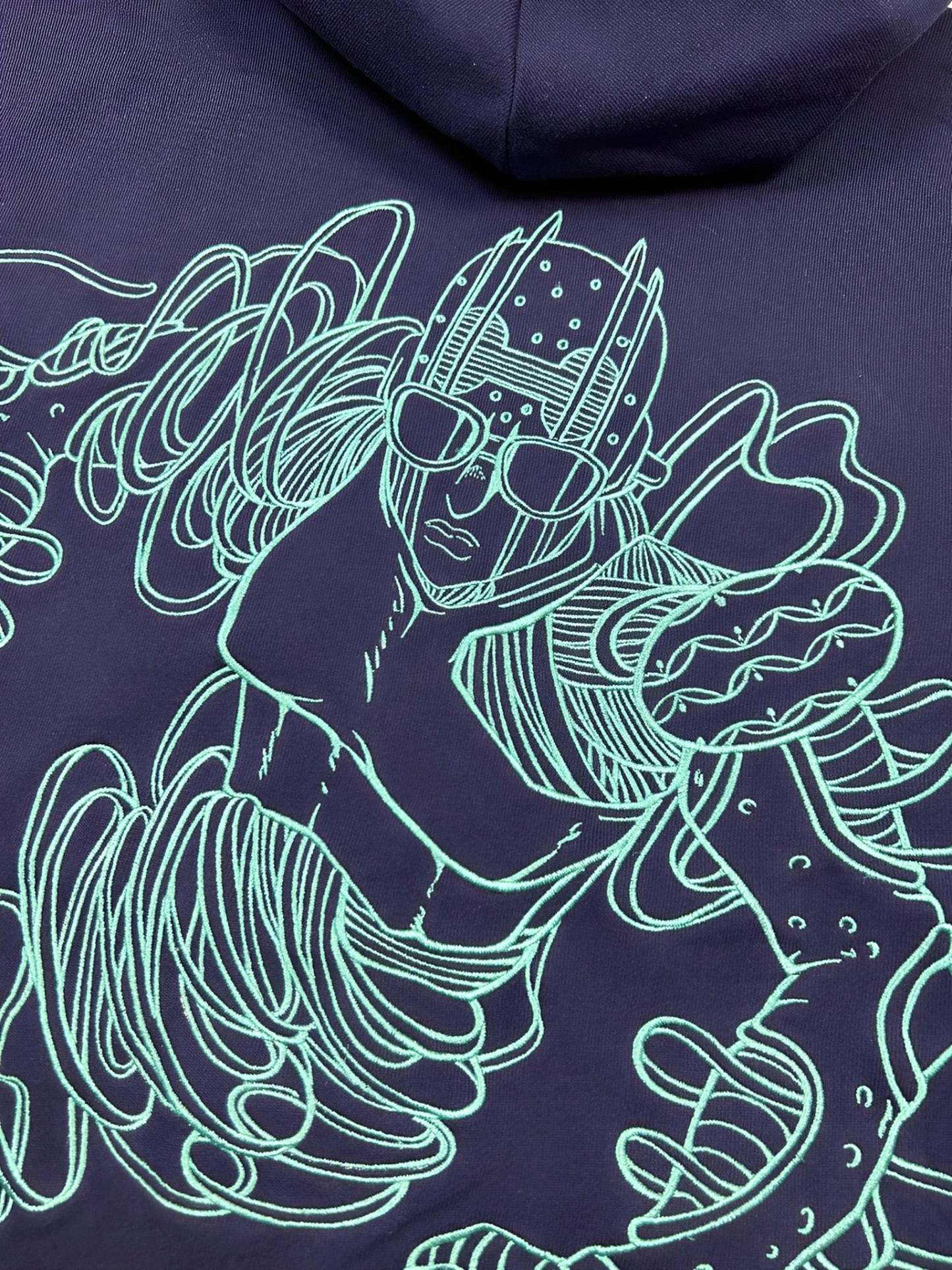 Stone Free Embroidery Hoodie-Coordom