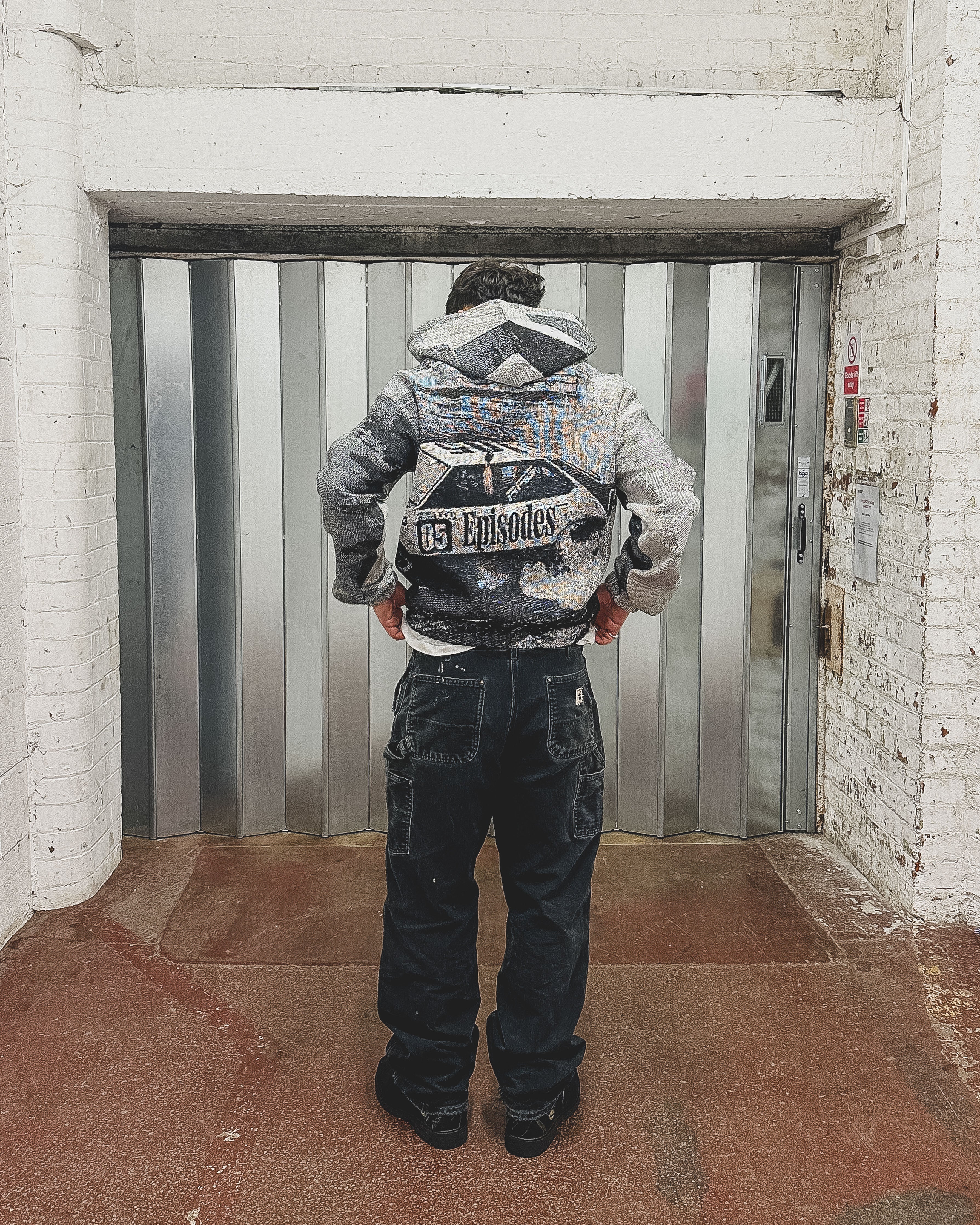 Tapestry Zip-Up Hoodie (MONO) | Vintage Streetwear Oversized Jacket-Coordom