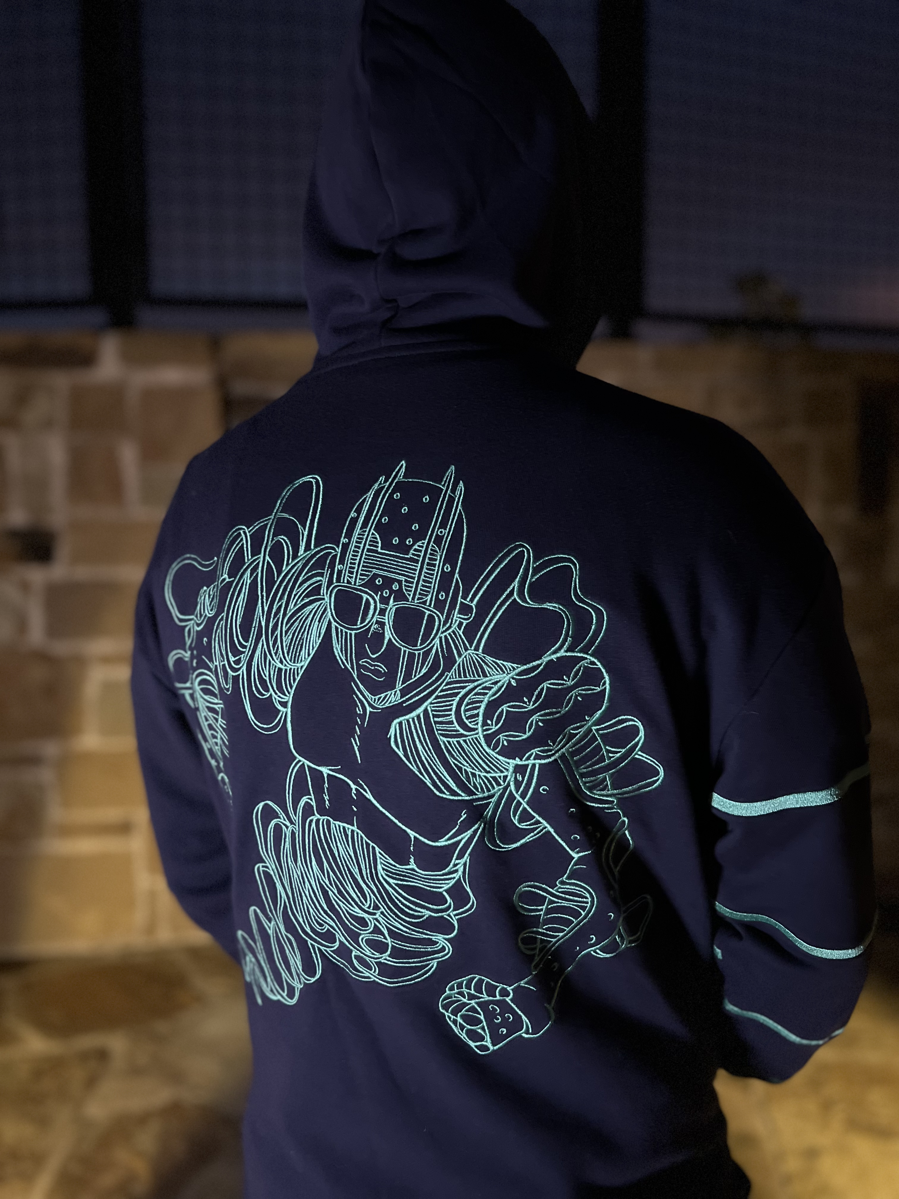 Stone Free Embroidery Hoodie-Coordom