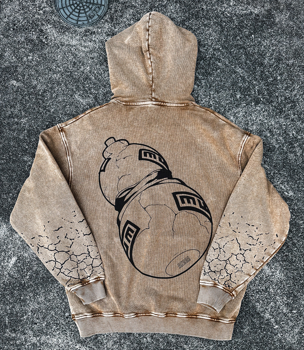 GAARA ACID WASH HOODIE-Coordom