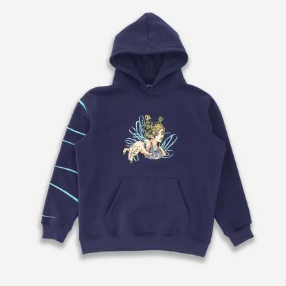 Stone Free Embroidery Hoodie-Coordom
