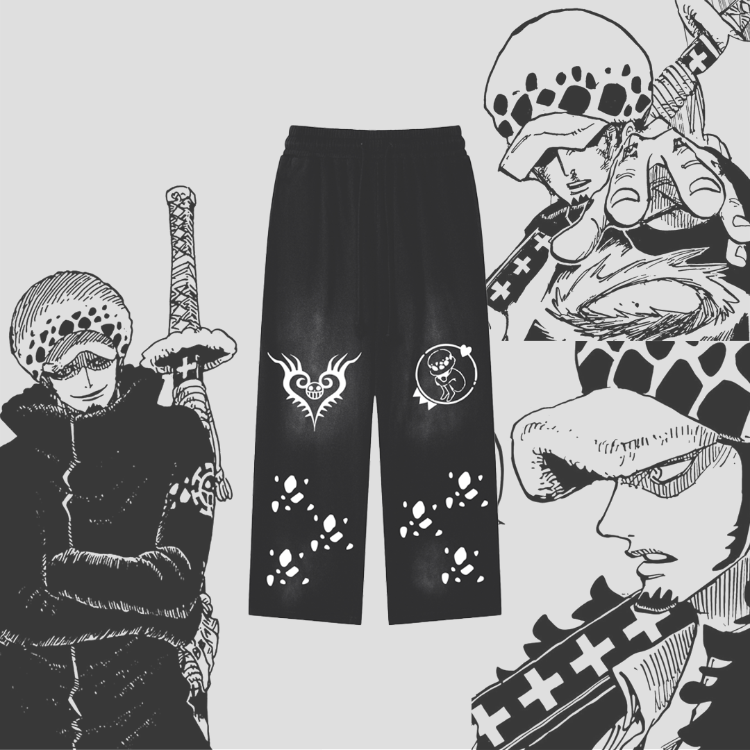 Death Surgeon Blackberry Sweats|Anime Streetwear Baggy Pants-Coordom