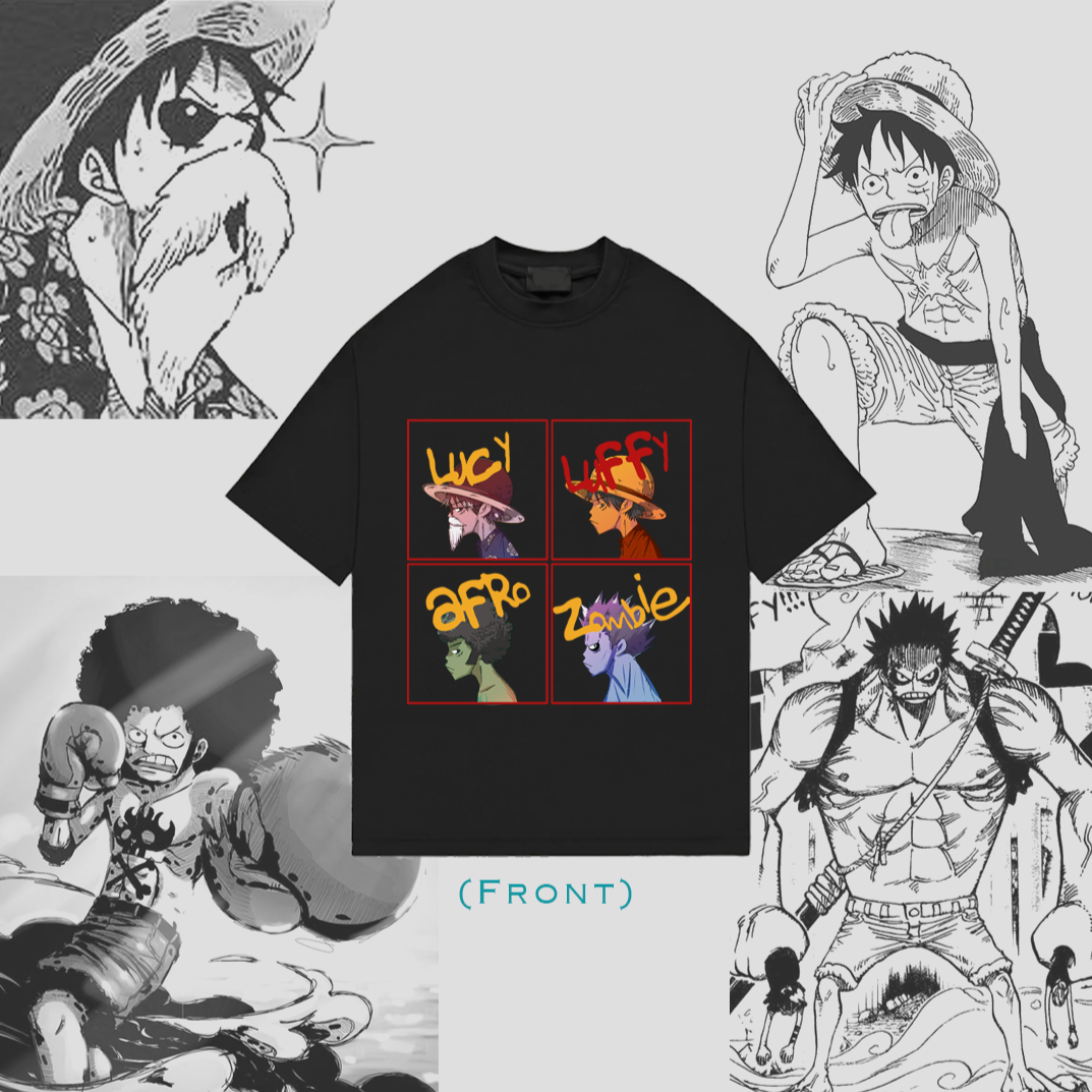 Captain 4-Panel Black Oversized Tee-Coordom