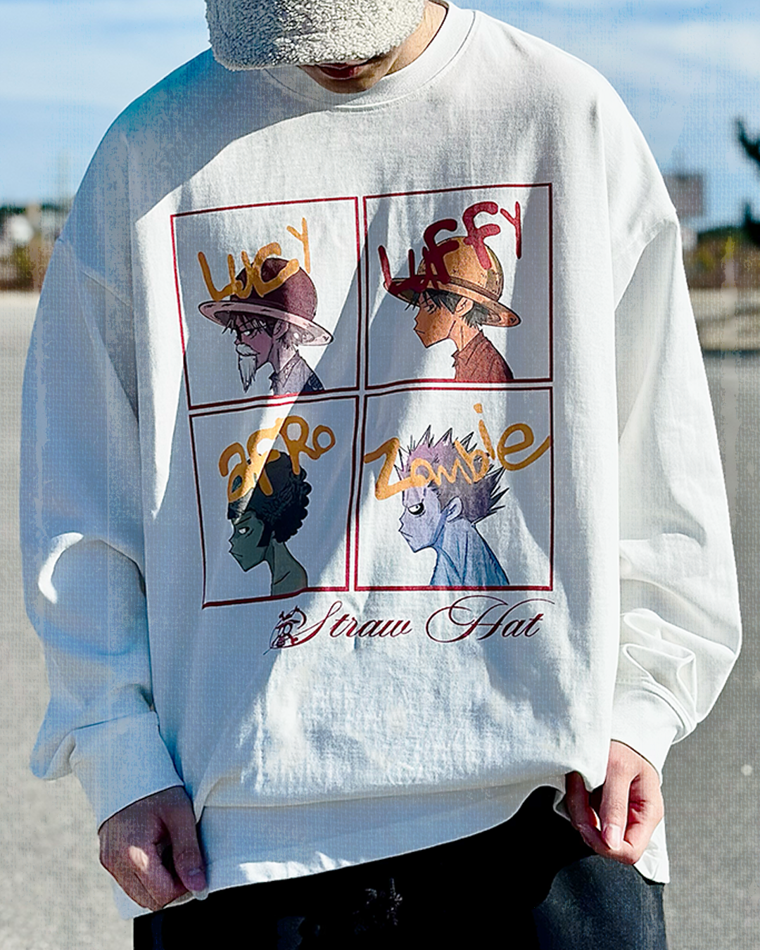 Captain 4-Panel White Long Sleeve-Coordom