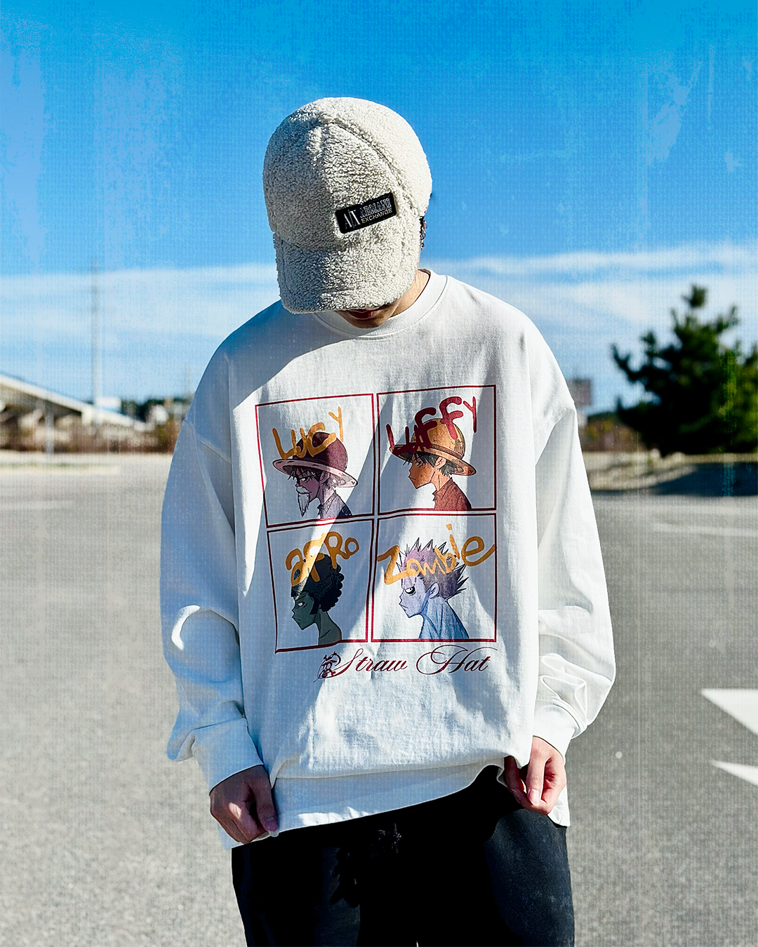 Captain 4-Panel White Long Sleeve-Coordom