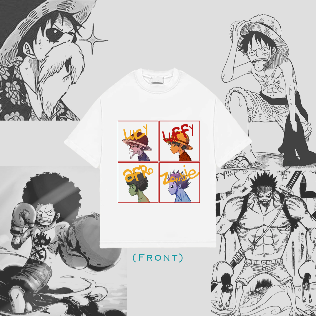 Captain 4-Panel White Oversized Tee-Coordom