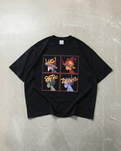 Captain 4-Panel Black Oversized Tee-Coordom