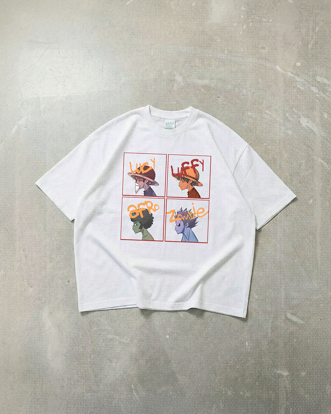 Captain 4-Panel White Oversized Tee-Coordom