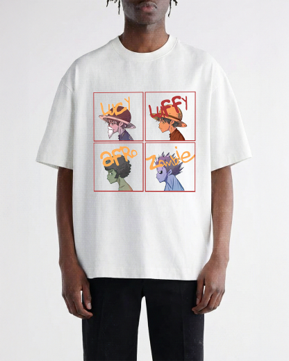 Captain 4-Panel White Oversized Tee-Coordom