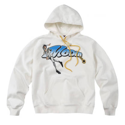 JOJO  Accent Drawstring Print Hoodie-Coordom